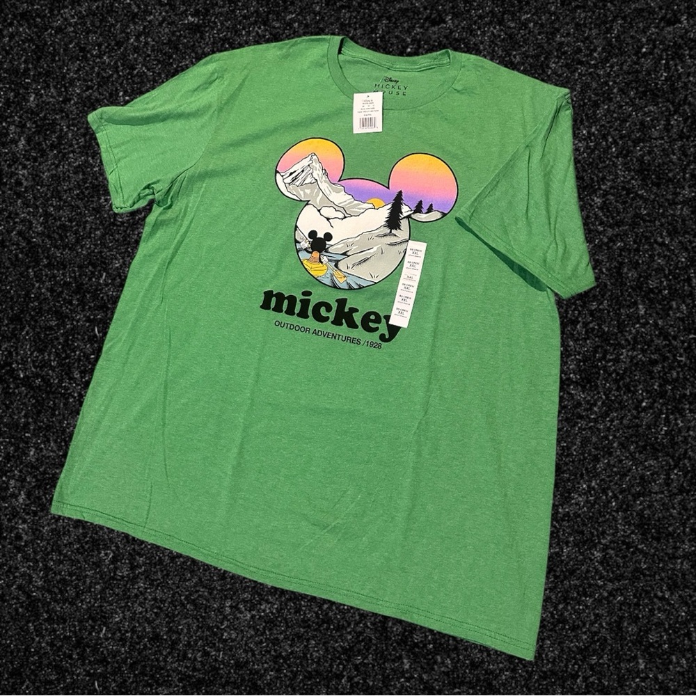 *NEW* Disney Mickey Outdoor Adventures Green Tee
